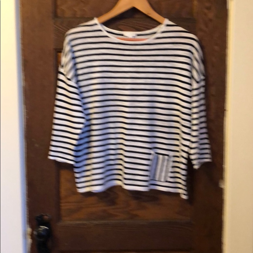 Black and white striped sweater